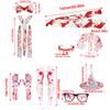 Splattered Blood Glasses Halloween Pointed Hat Bloody Gloves Stockings Decorative Glasses Halloween Costume Accessories