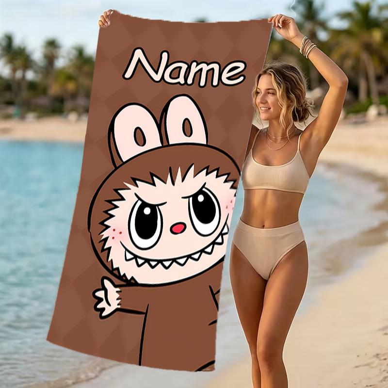 Customizable personalized beach towels Lububu themed designs.Suitable for the beach, yoga, sports;ideal as beach accessories
