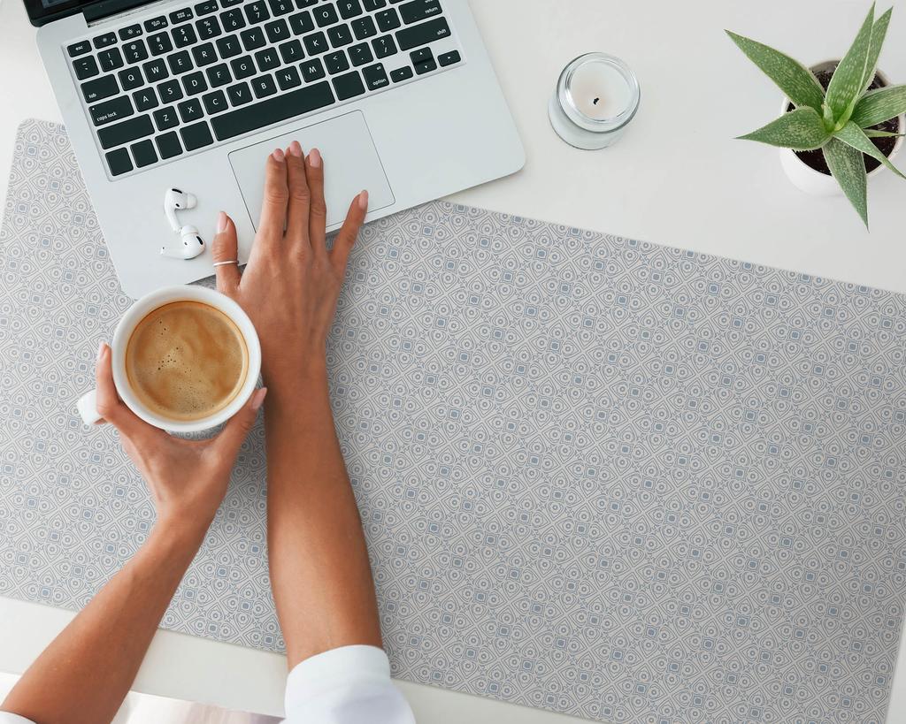 Protective Desk Mat With Geometric Retro Pattern Graphic 100X50 Cm