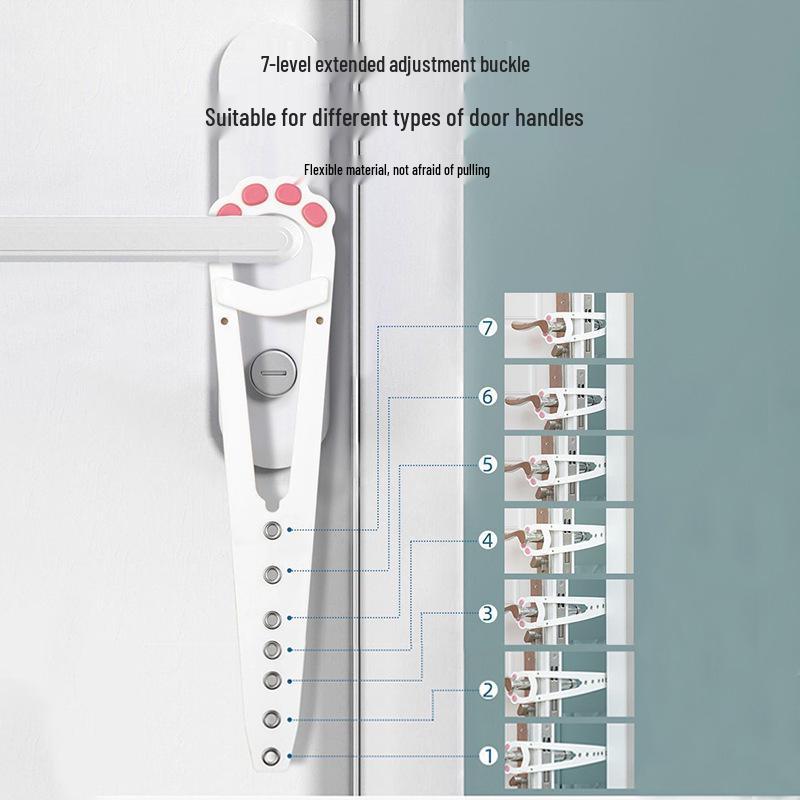 Adjustable Pet Door Holder: Punch-Free Anti-Dog Elastic Latch for Cats