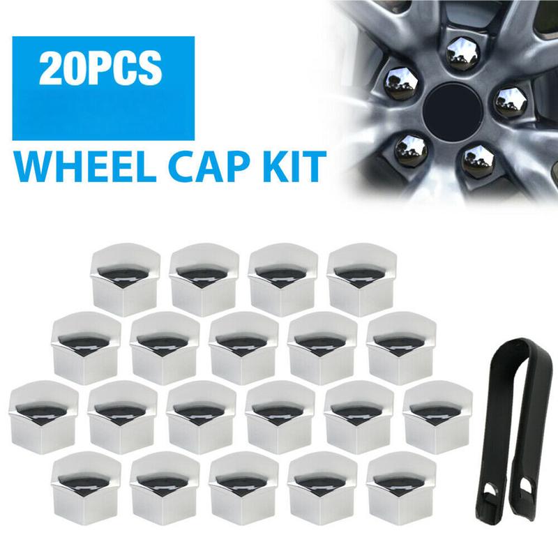 High Quality Wheel Lug Nut Cap Covers For Tesla Model 3 Model S 18*24mm 20pcs ABS Silver Plating Accessories Plating Trim
