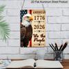 2D Flat Decorative Sign, Plaque1776 2026 Flags Anniversary 250years Metal Sign Aluminium Painting Kitchen Wall Decor Vintage Metal Rustic Wall Art