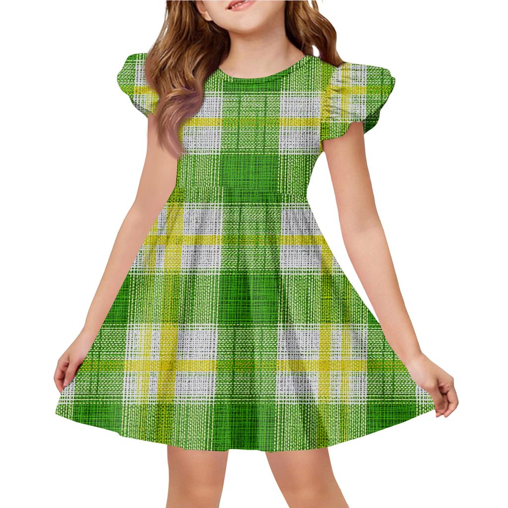 Letnia Sukienka Księżniczki dla Dziewczynek - Sukienka T-shirtowa o Kroju A. dzień Patryka