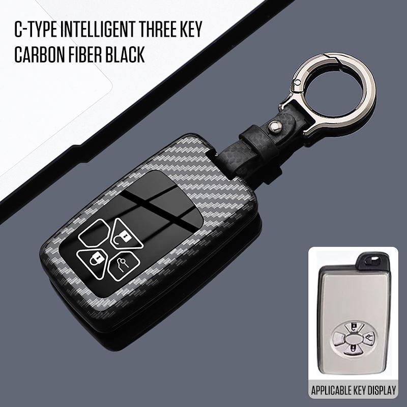 2 3 4 5 Buttons ABS Carbon Style Car Key Case Cover Fob for Toyotay Alphard Vellfire Previa Estima Isis Noah Voxy Tarago Yaris