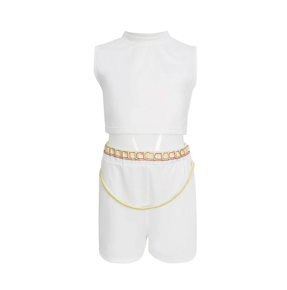 Pop Cosplay Zanger Kostuum Halloween Kostuum GOUD KLASSIEK voor meiden Podium Cosplay Kleding jongeren Bedrukt Verkleedpakken 150 white