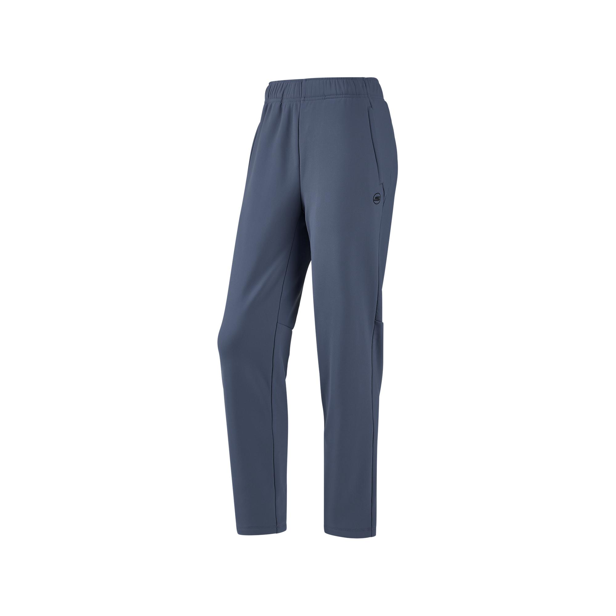 Skechers Fashionable Versatile Solid Color Knitted Sports Pants Women bottoms Blue P424W080-022C M
