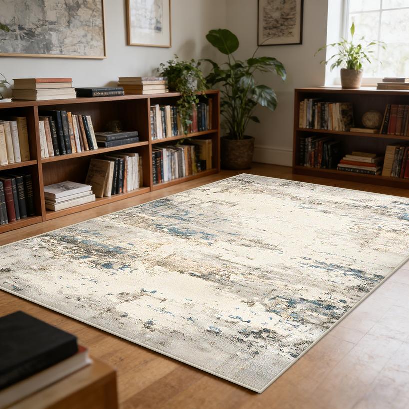 Abstract Ink Wash Style Living Room Carpet Light Luxury Decoration Study Bedroom Washable Rug Office Cloakroom Table Chair Mat