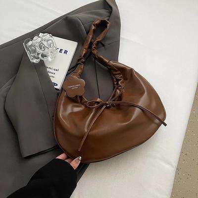 Retro   Leather Shoulder Bags for Women New Autumn Winter Simple Trend Bun Bag Korean Fashion Luxury Bags