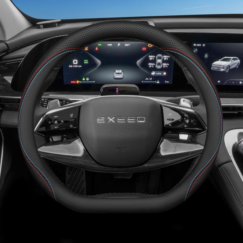 Leather Car Steering Wheel Cover for CHERY Exeed LX TXL VX 2024 2025 2026 Interior Accessories