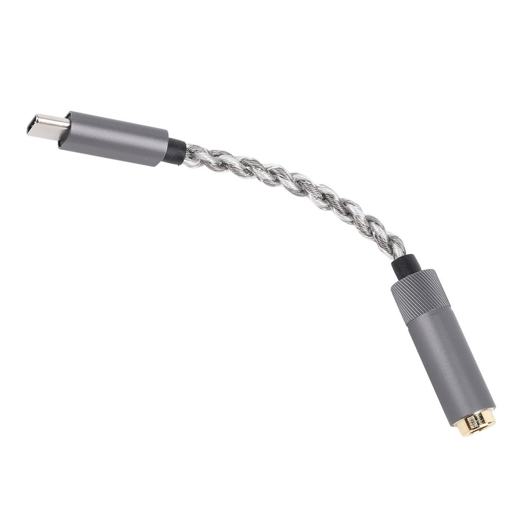 Type C To 4.4mm Headphone Jack Adapter Cable CX31993 Chip Cooperized Silver 384KHz 32bit Type C To 4.4mm Sound Adapter