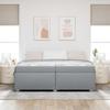 Bed Frame with Mattress Light Grey 200 x 200 cm Fabric