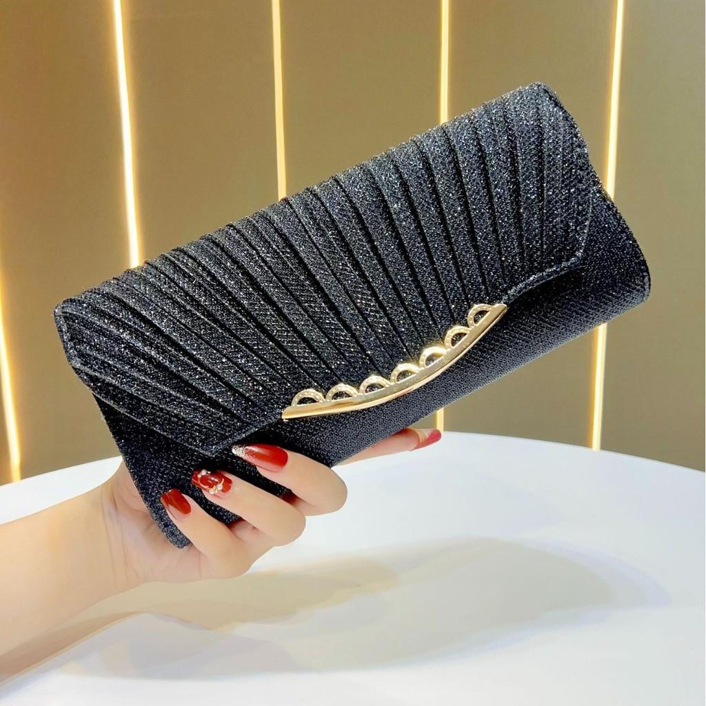 Pochette da sera con paillettes e chiusura magnetica per eventi formali e serate fuori