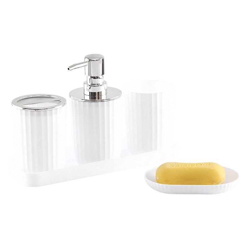 Five-Piece Bathroom Set with Gargle Cup and Toiletries Tray
