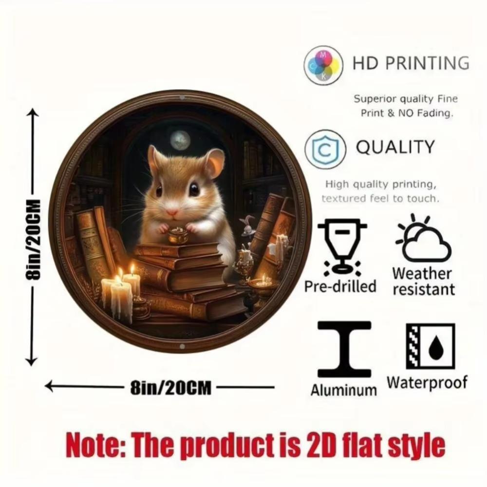 Metal Sign 8x8 Inch Round Wall Decor for Bar Cafe Home Kitchen