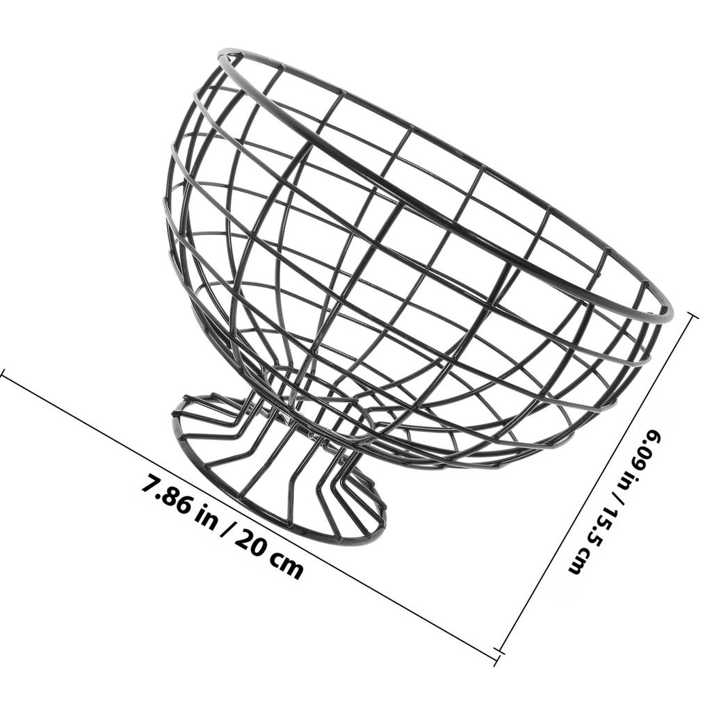 Metal Wire Fruit Basket Steel Wire Storage Basket Large Capacity Fruit Vegetable Holder Snack Container Kitchen Counter Decor