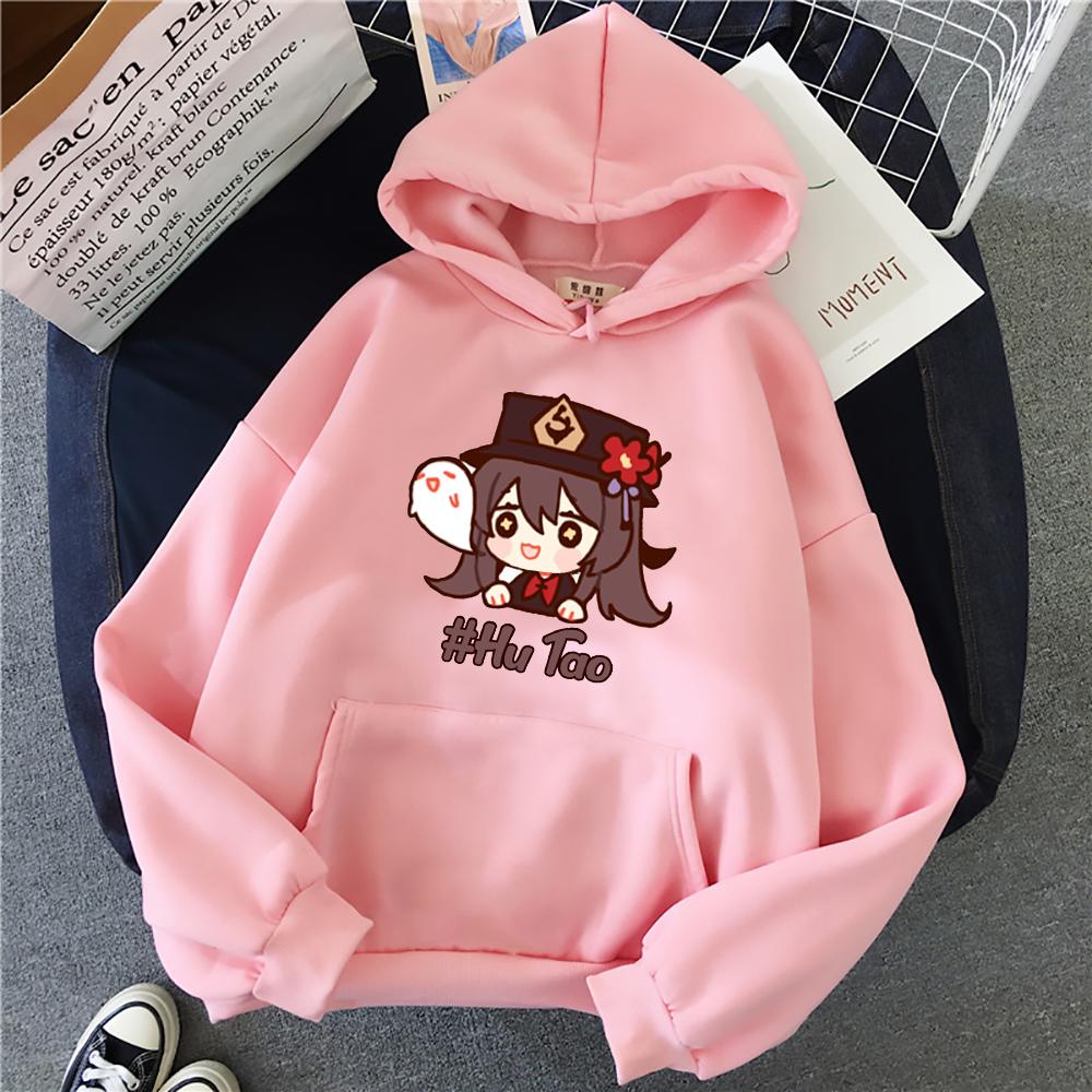 

Толстовки Game Genshin Impact Hutao Printed Kawaii Hooded Women Fashion Pulover Sweatshirt Harajuku Unisex Oversize Hoodie XL