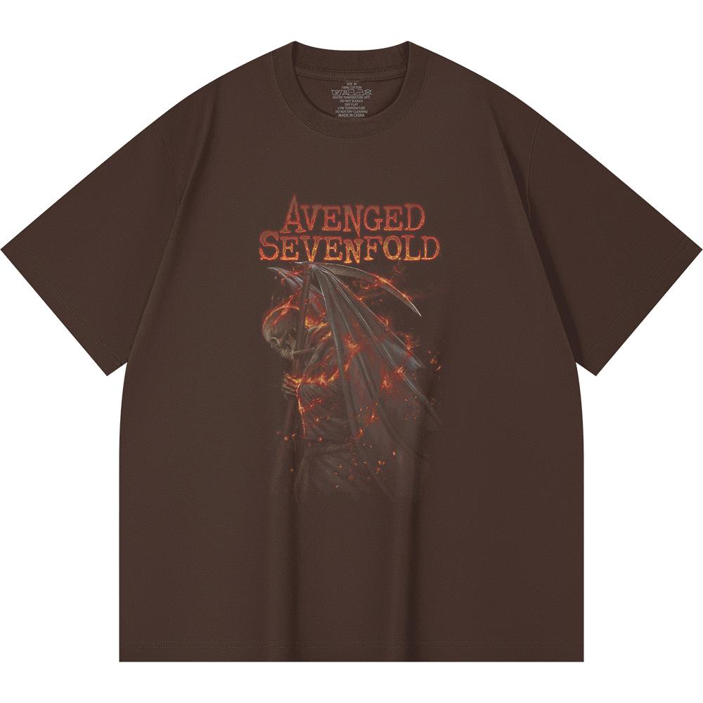 T-shirt Heavy Metal 100% Cotone 230 Gsm Stampa Band Rock Musica Popolare Unisex T-shirt Pesante in Cotone