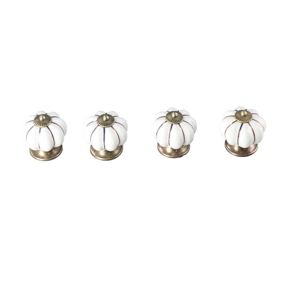 Ceramic Retro Furniture Hardware Pumpkin Single Hole Door Knob Drawer Knob Door Handle Drawer Pull