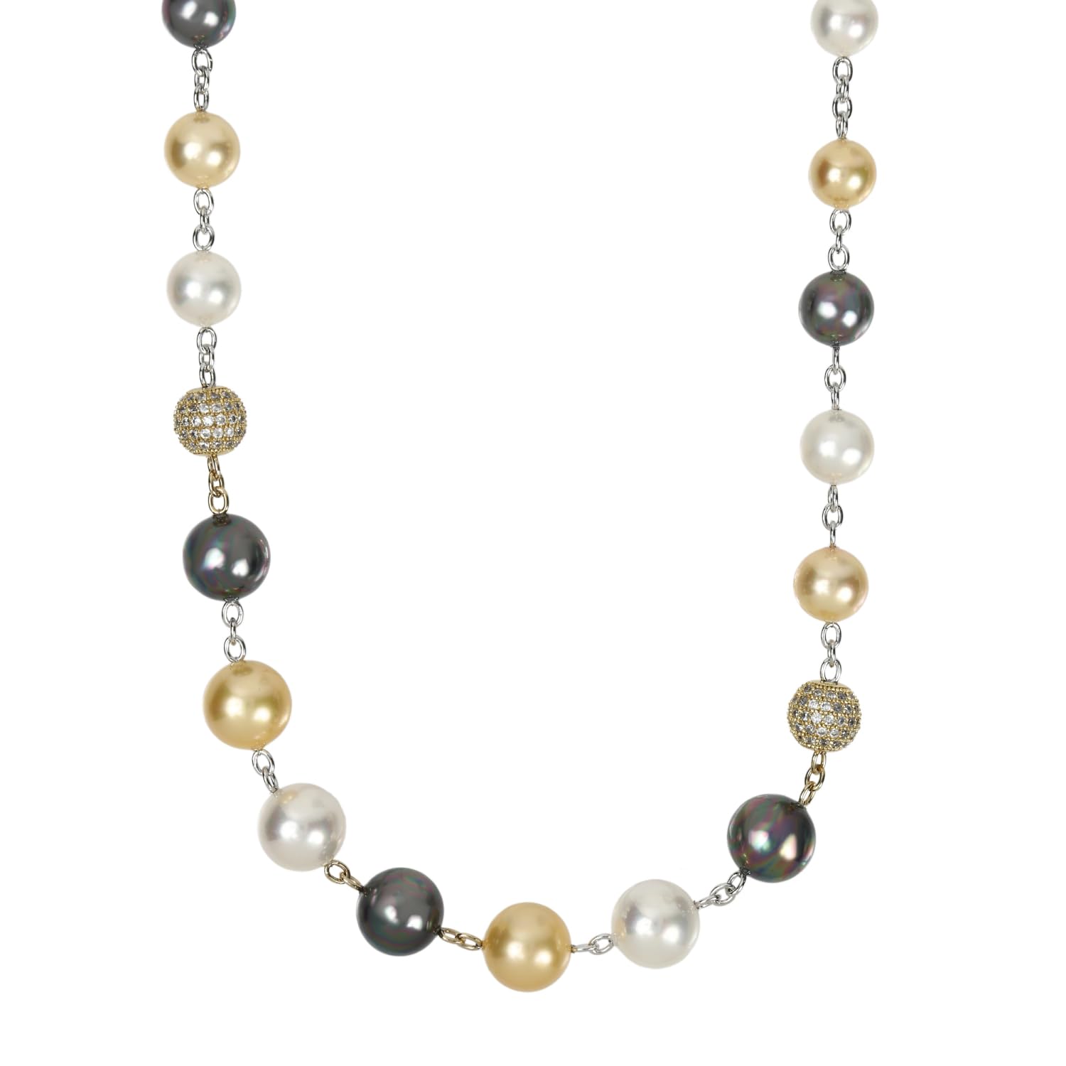 [Произведено Юми Кацура] Жемчужное ожерелье RoseYumiRose Крупный жемчуг Разноцветное Популярное женское ожерелье для официальных случаев Простое Стильное Сделано в