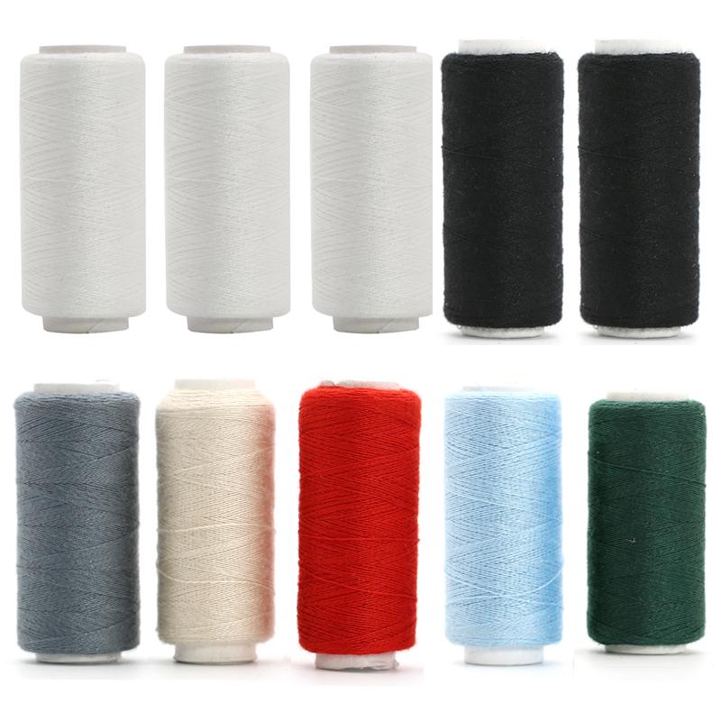 402 Polyester Black & White Sewing Thread Set: Small Roll for Machine & Hand Sewing, Needle & Thread for Household & Clothes Use.