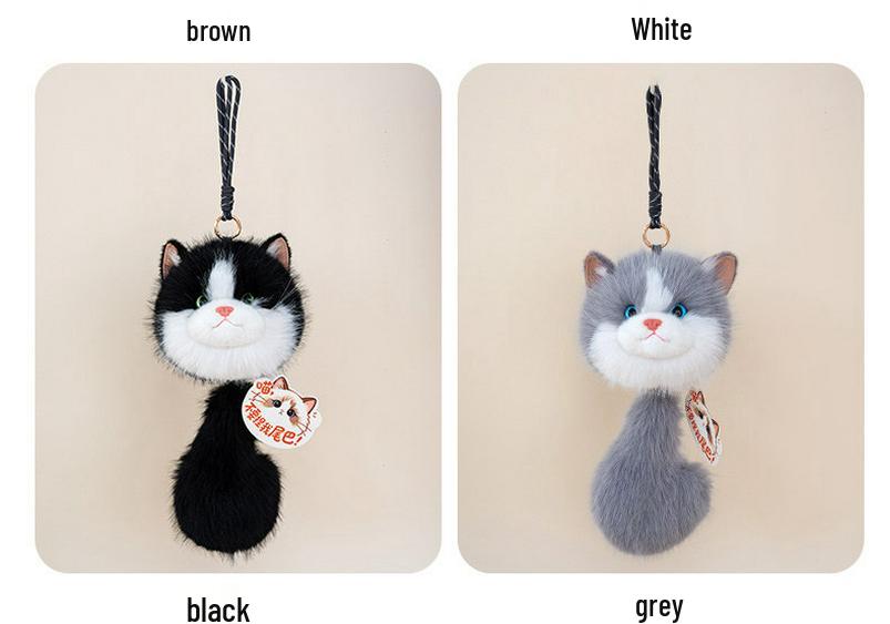 Adorable Plush Ragdoll Cat Coin Purse & Keychain Charm