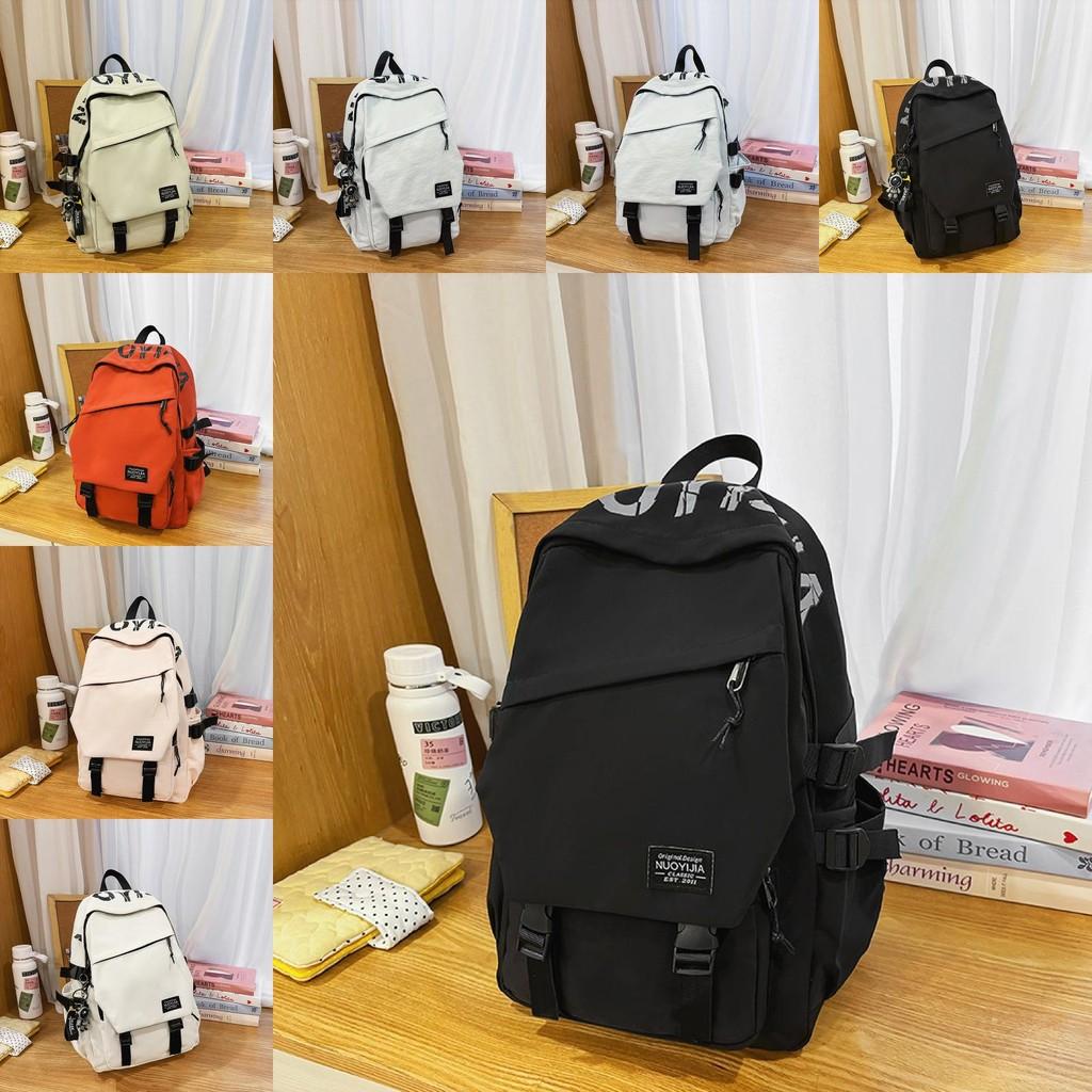 Big Capacity Simple Backpack With Letter Print Design And Waterresistant Fabric