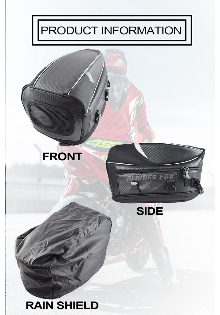 Motorcycle Tail Bag: Multifunctional Rear Seat Gear with Large Capacity for Helmets