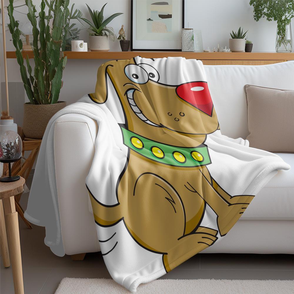 TU Cute Dog Throw Blanket Soft Fluffy Pet Puppy Animal Lover Gift Home Decor Cozy Bedspread Decorative Throw
