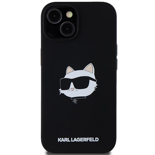 Karl Lagerfeld Klhmp15Sschpplk Iphone 15 / 14 / 13 6.1 Czarny/Black Hardcase Silicone Choupette Head Magsafe