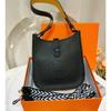 Spot Wholesale Top Layer Cowhide Evelyn Bag Genuine Leather Mini Bucket Bag TC Leather Mini Shoulder Crossbody Bag Tide
