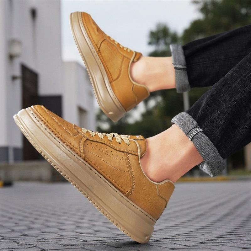 Nové Pánské Klasické Módní Nízké Tenisky na Skateboarding s Tlustou Podrážkou Pohodlné Měkké Podrážky Basketbalové Tenisky