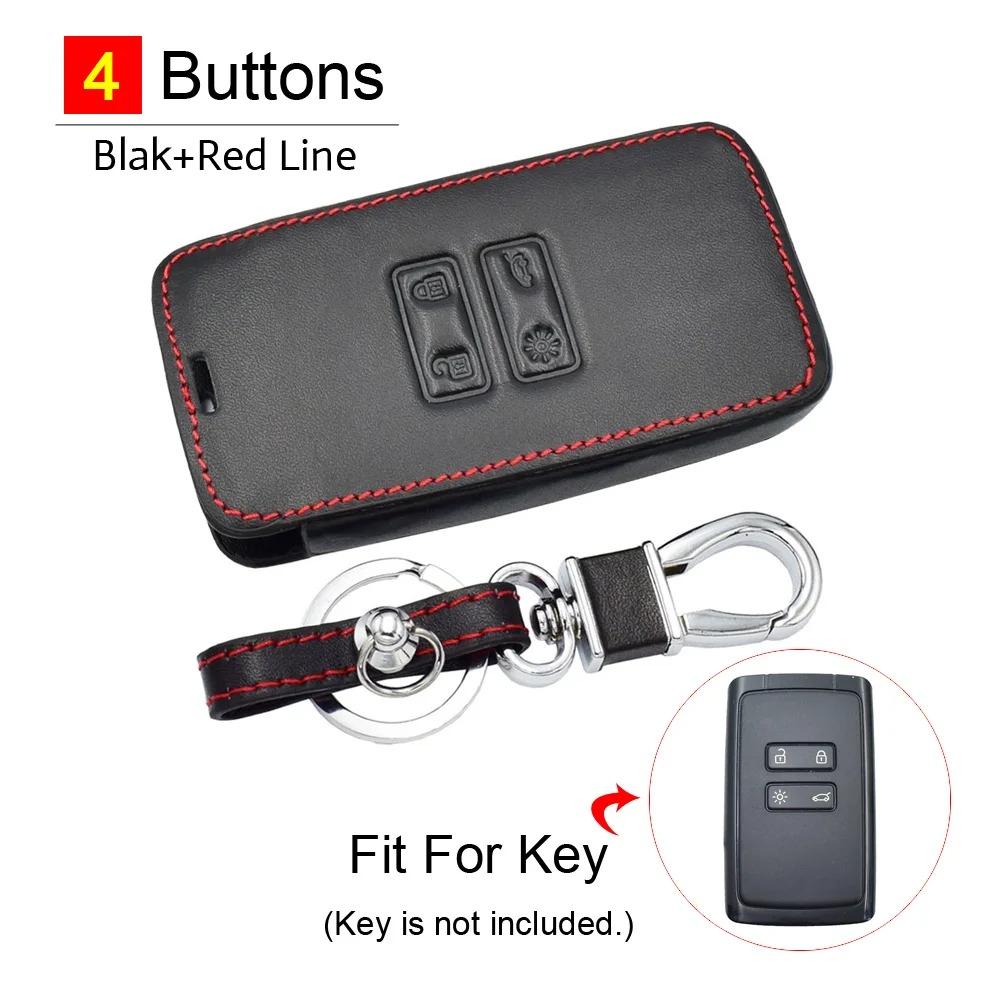Leather Car Key Cover Bag for Renault Captur Megane Clio Dacia Duster Sandero Stepway Remote Fob Shell Case