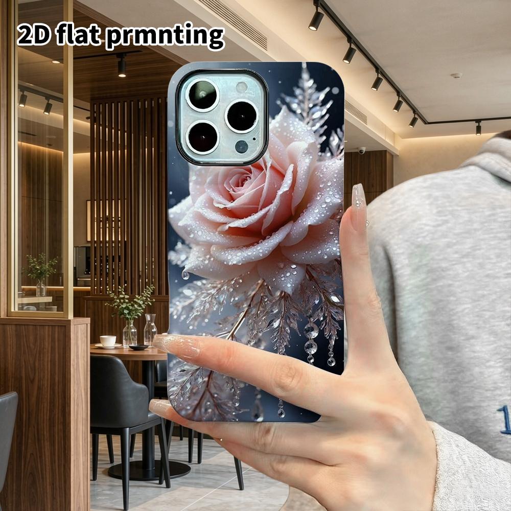Phone Case: 2D Flat Suitable for iPhone 18, 17, 16, 15, 14, 13 Pro Film Protective Case, Couple Style, Crystal Dew, Christmas and Halloween Gifts