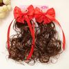 2Pcs Wavy Kids Hairpin Wig Cute Wig Braid Hairpin Hair Accessories Children Hair Clip  Girls