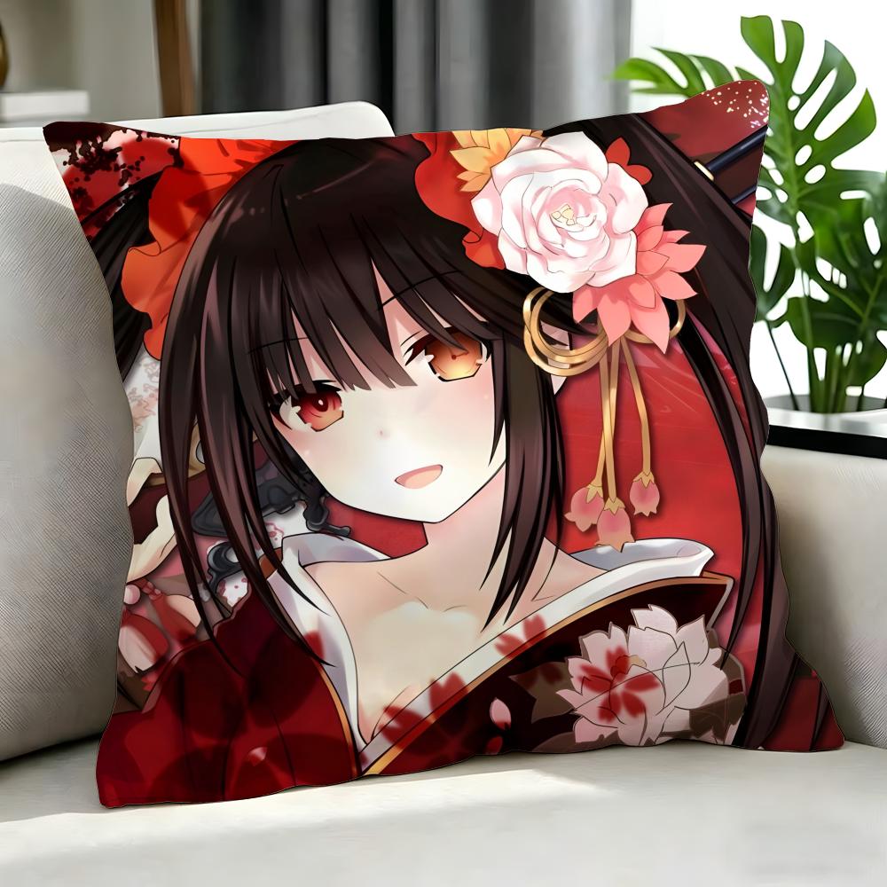Anime Date A Live Cushion Cover Cushion Cover Set 4Pcs 50X50 45X45 40X40 Pillowcase Decorative Sofa Home Decor