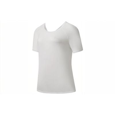 Solid Color Breathable Running Sports T-Shirt Women Tops Pink White SC1230009DY-WT01