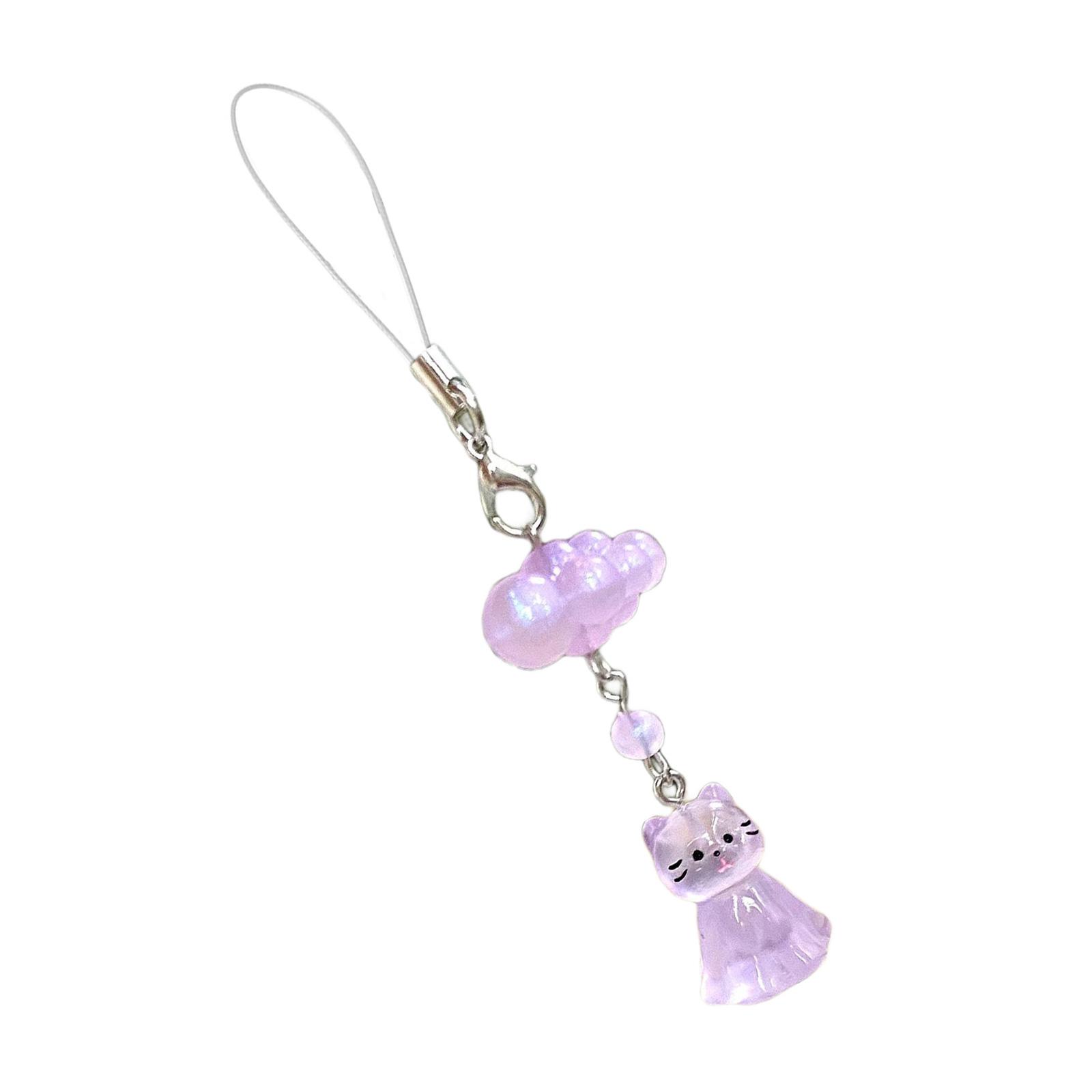 

Кошка и облако мобильный брелок брелок многофункциональный модный мобильный ремешок телефон шнурок для ежедневного использования на вечеринках фиолетовый