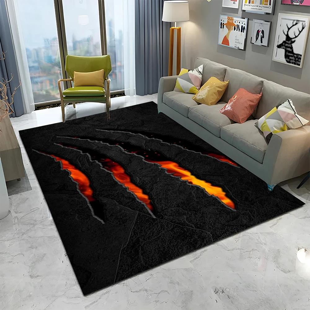 3D Beast Paw Print Claw Cartoon Carpet Rug for Home Living Room Bedroom Sofa Doormat Decor,kids Play Area Rug Non-slip Floor Mat