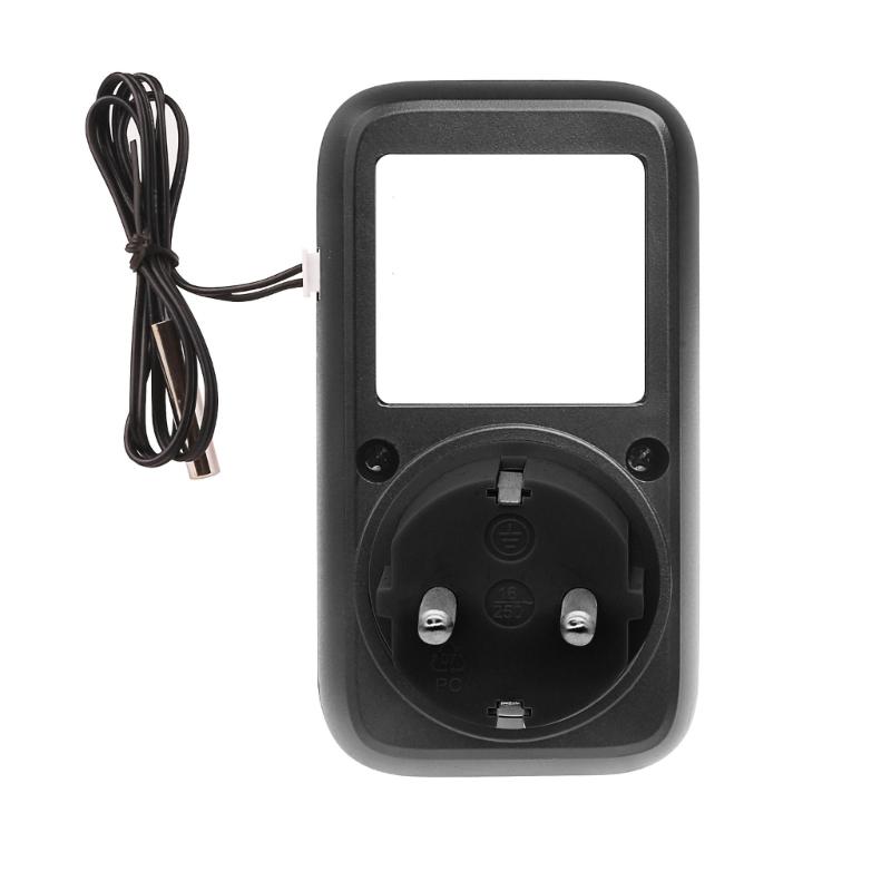 Temperature Controlled Electrical Outlet with Visible Display & Timer Energy Saving Wall Socket for Animal Habitats
