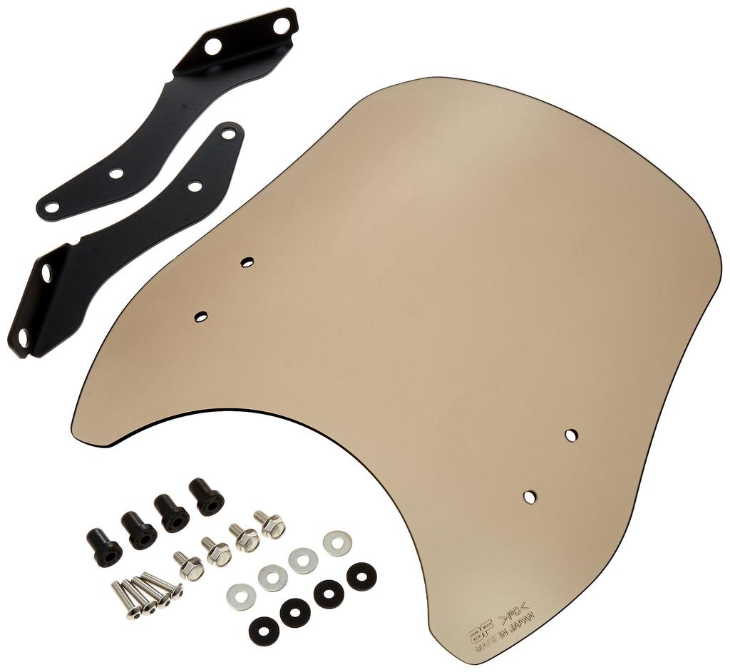 Asahi Windshield Meter Brown for Yamaha XSR900 Windscreen (AF ASAHI) Visor, Smoke, (EBL-RN46J/N703E) CZ-04