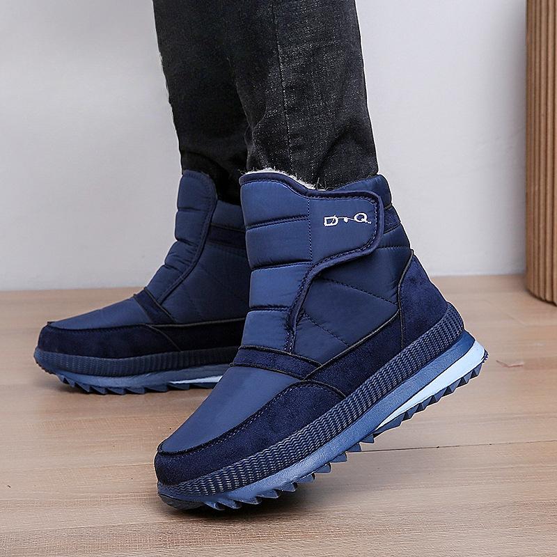Winter High Top Velvet Warm and Cold Resistant Cotton Shoes for Middle-aged and Elderly Men Anti Slip Snow Boots Cotton Winter Shoes