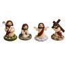 DIY Christian Beading Kit, Cute 4-Pack Tiny Beaded Jesus/Mary DIY Kit, Handmade Mini Faith Beads Craft with Instruction for Beginners, Craft