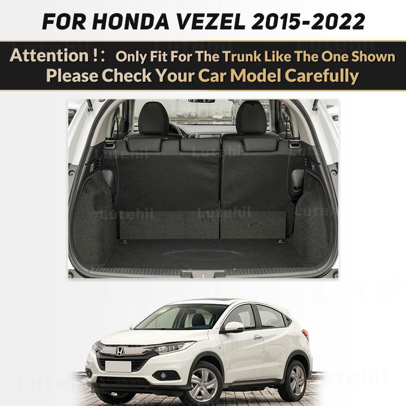 For Honda Vezel 2015- 21 20 19 18 17 16 Auto Full Coverage Trunk Mat Car Boot Cover Pad Cargo Liner Interior Accessories