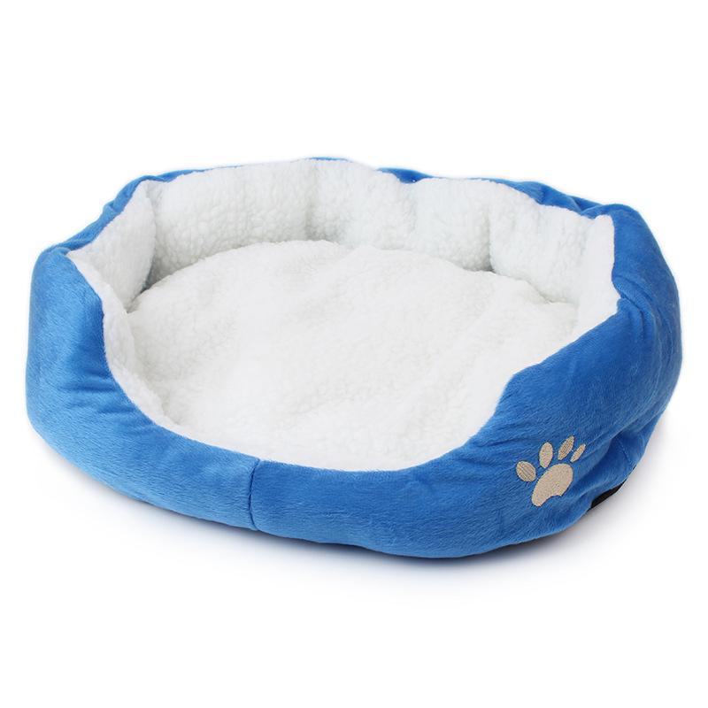 Cozy Lambswool Small Dog House with Pet Mat