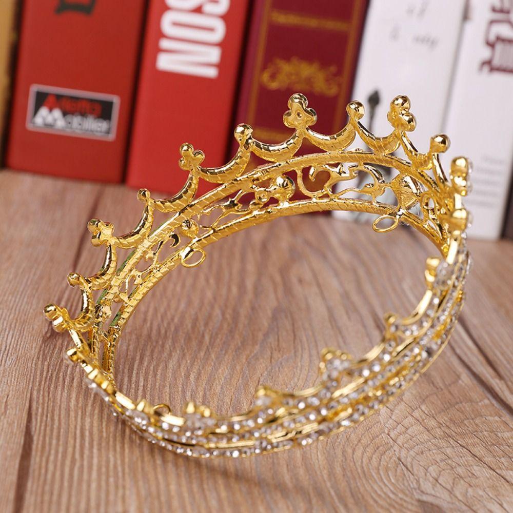 Rhinestone Baroque Crown Crystal Wedding Hair Jewelry Crystal Bridal Tiara  Prom Night