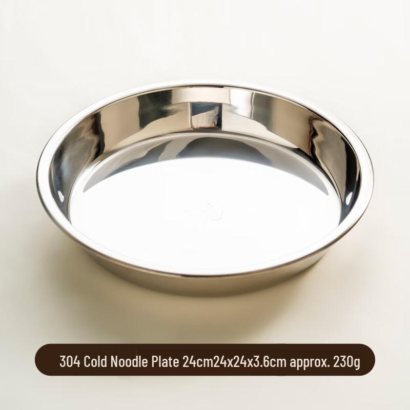 onlycook Stainless Steel Round Dinner & Serving Plates