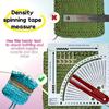 1pc Double-Sided Knitting Calculator and Counting Board, with Rotating Ruler Tool, Hook and Yarn Density Calculator, Mixed Color, for Knitting