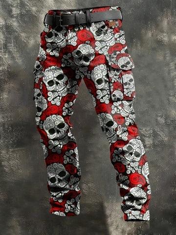 Y popular D printed men's trousers retro overalls new punk men's clothing independent