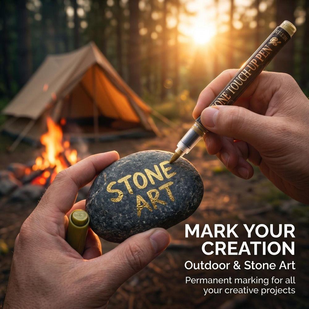 Waterproof Tombstone Touch Up Paint Pen Quick-Drying Gold Metal Marker Inscription Restoration