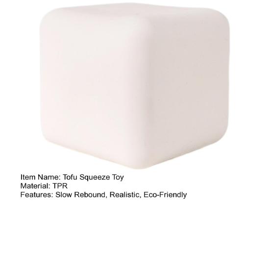 Slow-Rising Tofu Squeeze Toy Soft Moldable Fidget for Stress Relief Realistic Food-Shaped Decompression Gadget for Kids Adults